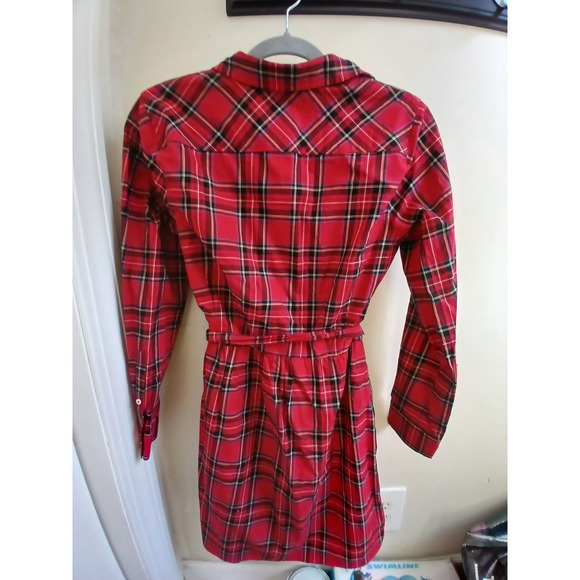 UNTUCKit Red Plaid Long Sleeve Dress - Picture 2 of 7